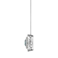 Round Halo Bezel Necklace