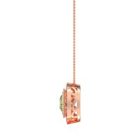 Round Halo Bezel Necklace