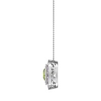 Round Halo Bezel Necklace
