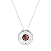 Round Halo Bezel Necklace