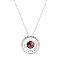 Round Halo Bezel Necklace
