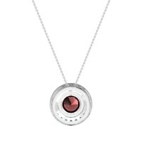 Round Halo Bezel Necklace