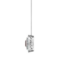 Round Halo Bezel Necklace