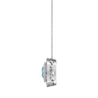 Round Halo Bezel Necklace