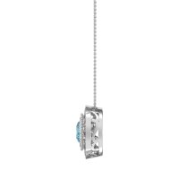 Round Halo Bezel Necklace