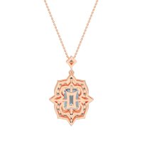 Vintage Halo Emerald Cut Necklace