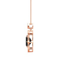 Vintage Halo Emerald Cut Necklace