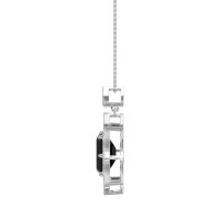 Vintage Halo Emerald Cut Necklace