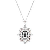 Vintage Halo Emerald Cut Necklace