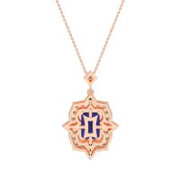Vintage Halo Emerald Cut Necklace