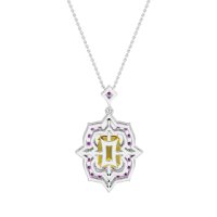 Vintage Halo Emerald Cut Necklace