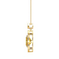 Vintage Halo Emerald Cut Necklace