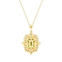 Vintage Halo Emerald Cut Necklace