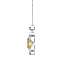 Vintage Halo Emerald Cut Necklace