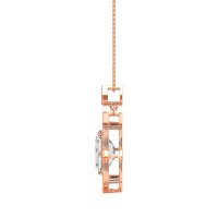 Vintage Halo Emerald Cut Necklace