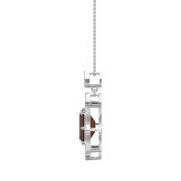 Vintage Halo Emerald Cut Necklace
