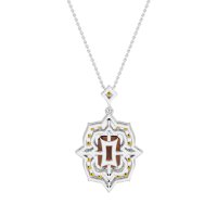 Vintage Halo Emerald Cut Necklace