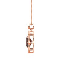 Vintage Halo Emerald Cut Necklace