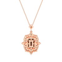 Vintage Halo Emerald Cut Necklace