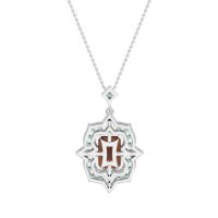 Vintage Halo Emerald Cut Necklace