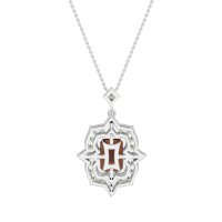 Vintage Halo Emerald Cut Necklace