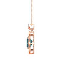 Vintage Halo Emerald Cut Necklace