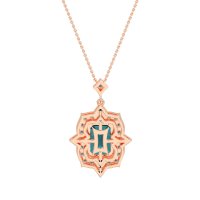 Vintage Halo Emerald Cut Necklace