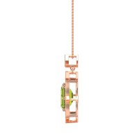 Vintage Halo Emerald Cut Necklace