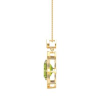 Vintage Halo Emerald Cut Necklace