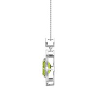 Vintage Halo Emerald Cut Necklace