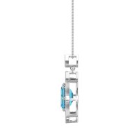 Vintage Halo Emerald Cut Necklace