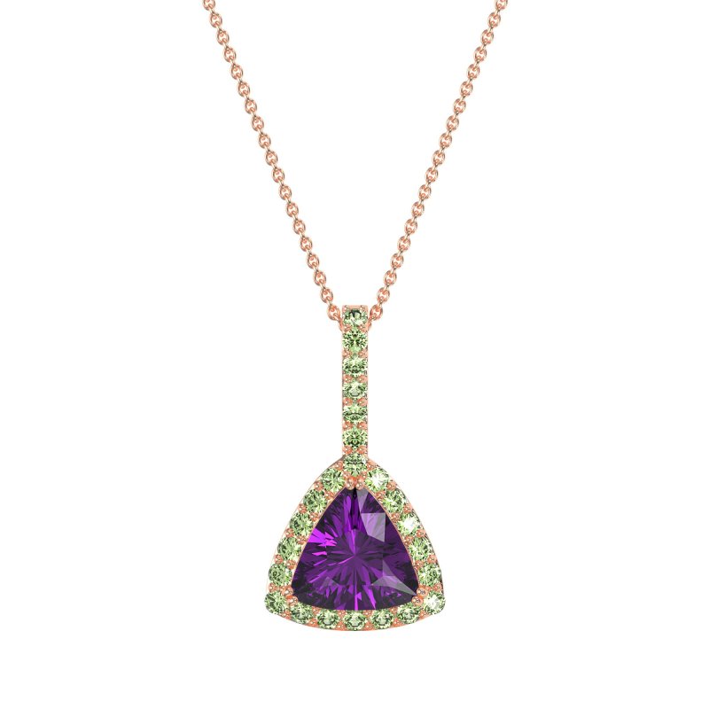 Triangle Halo Necklace