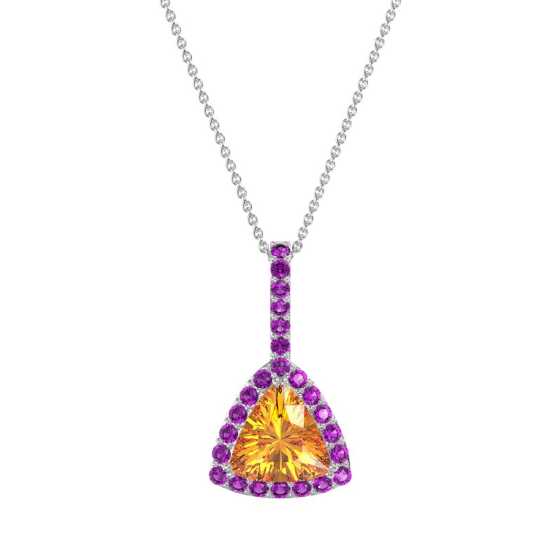 Triangle Halo Necklace