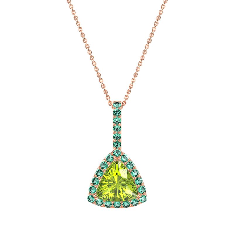 Triangle Halo Necklace