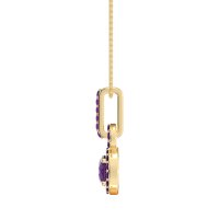 Double Halo Round Classic Necklace