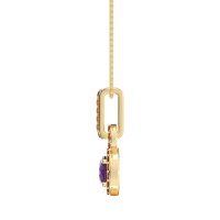 Double Halo Round Classic Necklace
