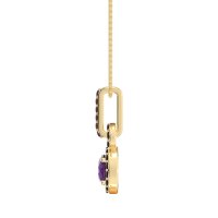 Double Halo Round Classic Necklace