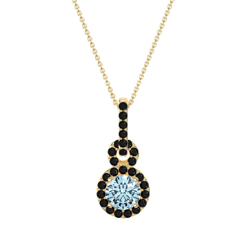 Double Halo Round Classic Necklace