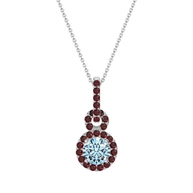 Double Halo Round Classic Necklace