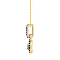 Double Halo Round Classic Necklace