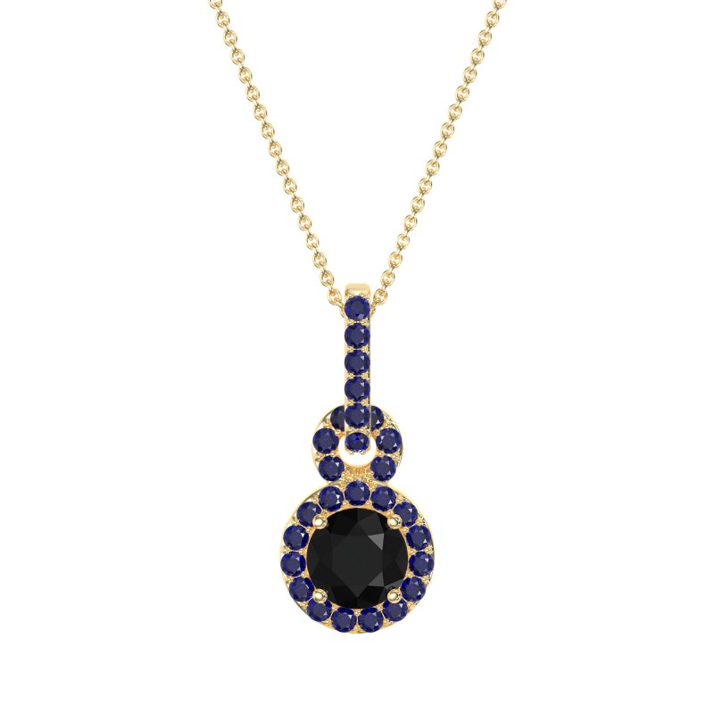 Double Halo Round Classic Necklace