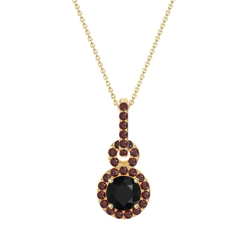 Double Halo Round Classic Necklace