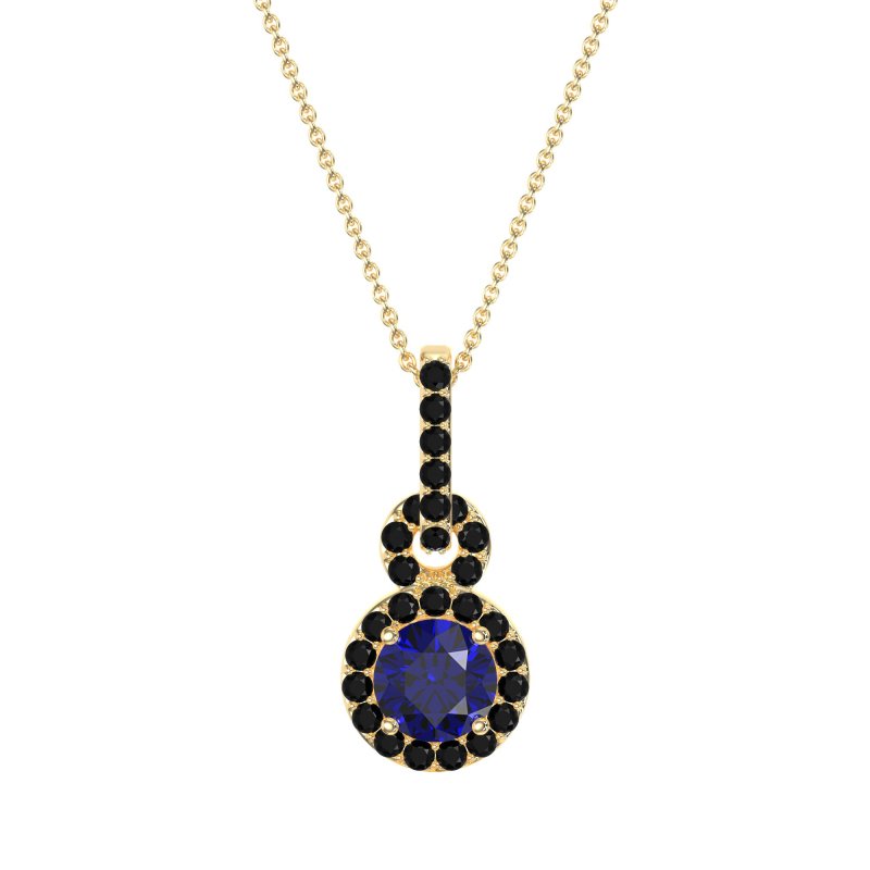 Double Halo Round Classic Necklace