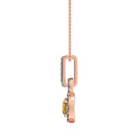 Double Halo Round Classic Necklace