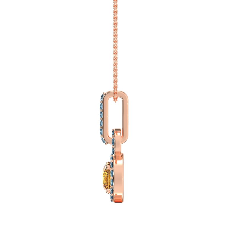 Double Halo Round Classic Necklace