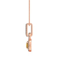 Double Halo Round Classic Necklace
