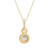 Double Halo Round Classic Necklace