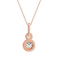Double Halo Round Classic Necklace