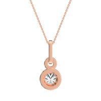 Double Halo Round Classic Necklace