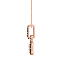Double Halo Round Classic Necklace